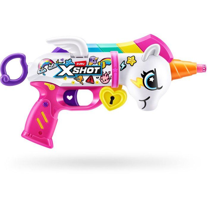 Pistolet - ZURU XSHOT - Skins BlasterCorn Heartbreaker blaster - 16 fléchettes - Des 8 ans
