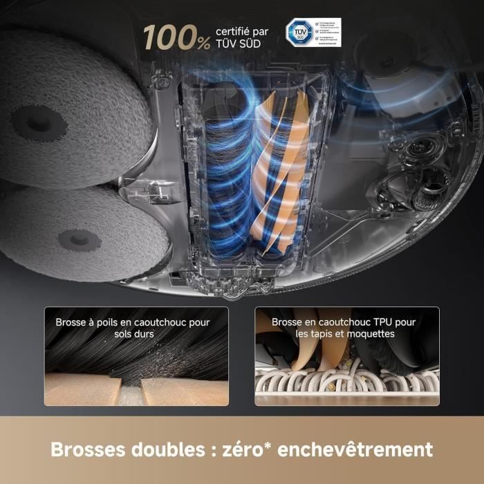 DREAME L50 Pro Ultra Robot aspirateur et Laveur avec vidage Automatique et Nettoyage Automatique des serpillieres