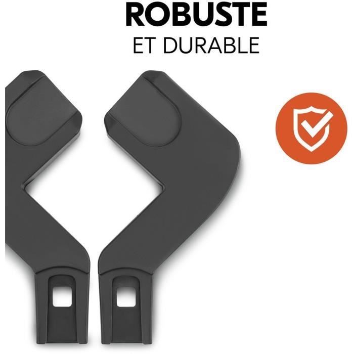 Adaptateurs universels cosy - HAUCK - Pour poussette SHOP N CARE - Noir