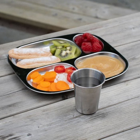 Plateau compartimenté - THERMOBABY - 4 compartiment - Sans BPA - Inox