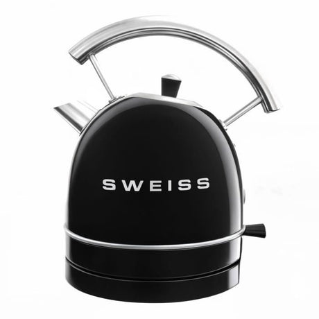 Bouilloire vintage - SWEISS - KTL9 - 2200 W - 1,8 L - Socle 360° - Noir