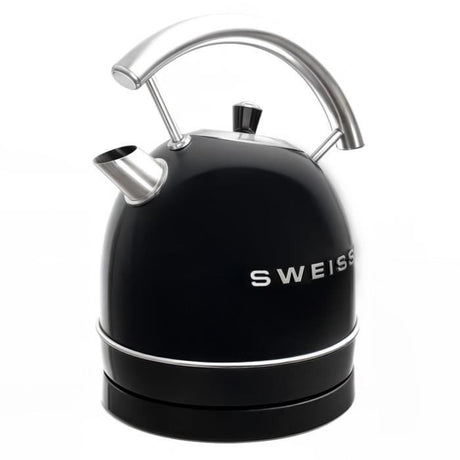 Bouilloire vintage - SWEISS - KTL9 - 2200 W - 1,8 L - Socle 360° - Noir