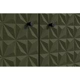 Meuble TV - SENTRA - 2 portes, 2 niches - Vert foncé - 184 x 40 x 52 cm - TRENDTEAM