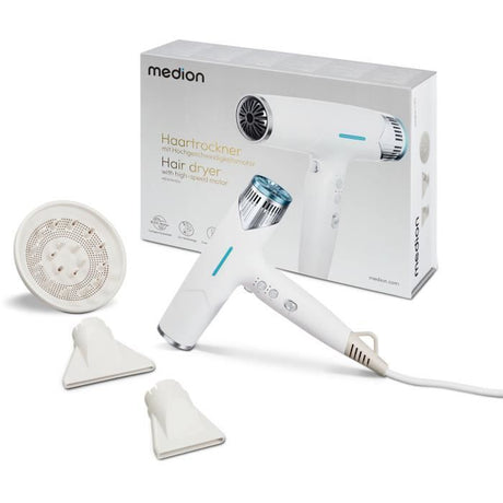 Seche-cheveux - MEDION - MD19984 - 1500 W - 3 vitesses - 105°C - Blanc