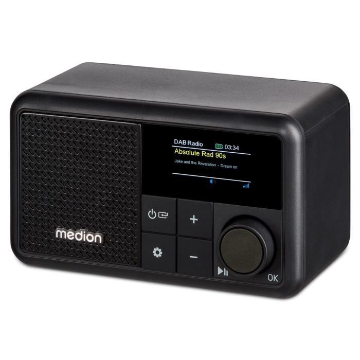 Mini Radio - MEDION - DAB/FM - Mono 2W RMS - Noir