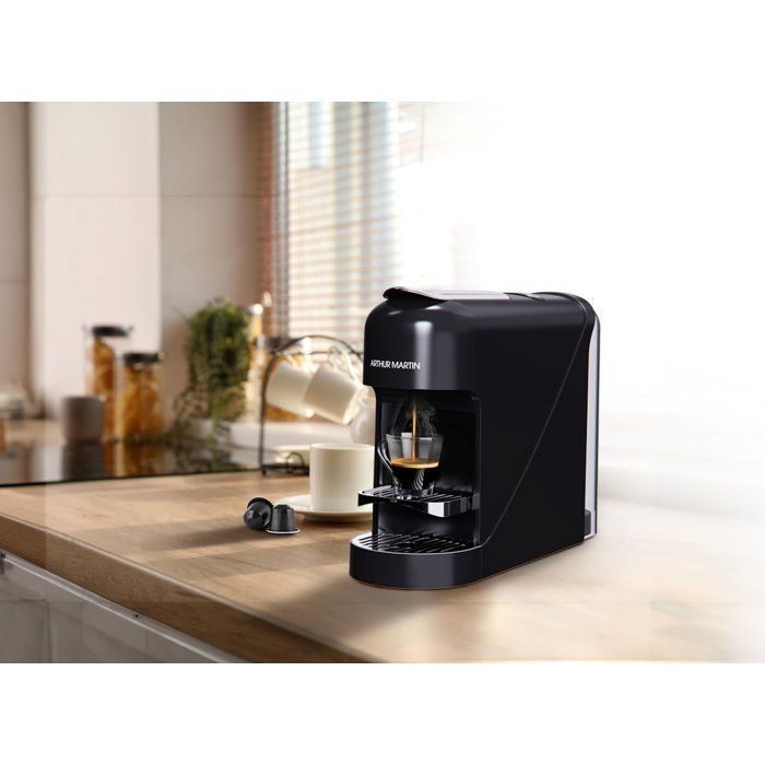 Machine a café a capsules - ARTHUR MARTIN - AMN230N - Expresso & Lungo - 1400 W - Noir
