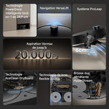 DREAME X50 Master Aspirateur Robot Laveur avec Base 8 en 1 compacte 24,9 cm - Systme de franchissement - 20 000 Pa - Brosse démelant