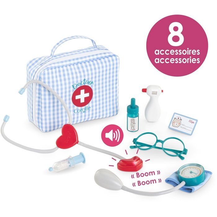 Ma valise Docteur et accessoires - COROLLE - Pour poupon de 30 a 36 cm - Des 18 mois