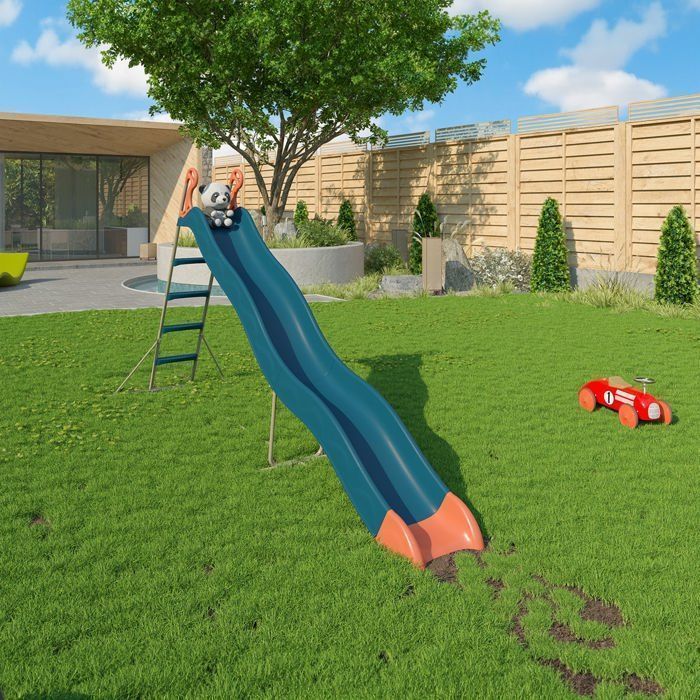 Toboggan PYROU 3,32 m - ALEO BY TRIGANO - Bleu - Pour enfants de 3 a 12 ans
