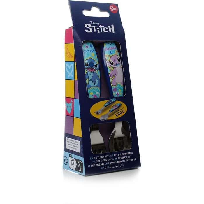 Set de 2 couverts - THERMOBABY - LILO & STITCH - Fourchette + cuillere - Inox