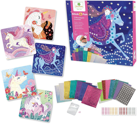 Mosaiques - SYCOMORE - Stick'N Fun - Licornes - Des 5 ans