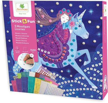 Mosaiques - SYCOMORE - Stick'N Fun - Licornes - Des 5 ans