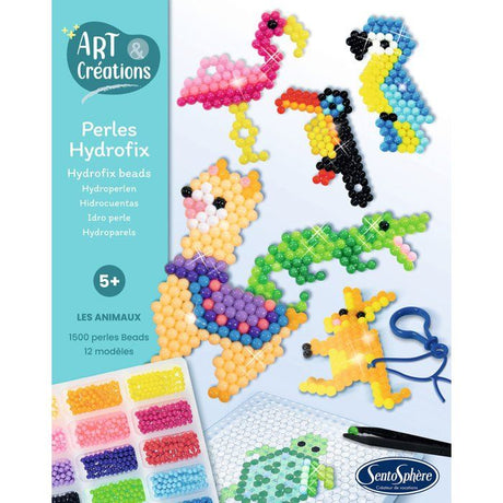 Perles Hydrofix - SENTOSPHERE - Art & Créations - 1500 billes de 18 couleurs - Soudage a l'eau - Des 5 ans
