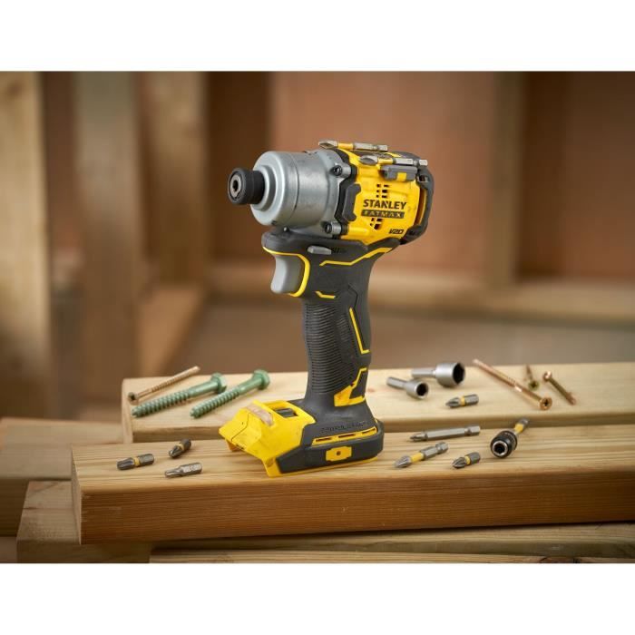 Visseuse a impact sans fil - 18V - STANLEY FATMAX V20 - SFMCF830B-XJ - Brushless - 203Nm - Sans batterie