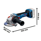 Meuleuses angulaires 125 mm - GWS 18V-11 - BOSCH - sans batterie, ni chargeur - L-Boxx - 06019N4102