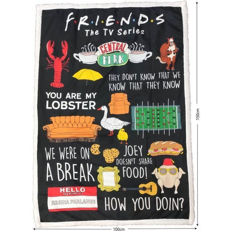 Couverture Sherpa - FRIENDS - 100 x 150 cm