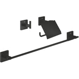 Set d'accessoires 3 en 1 - GROHE - 411242430 - Noir mat - Métal - Douche