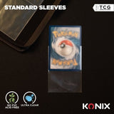 Protege-cartes - KONIX - Standard Sleeves - 100 pochettes - Compatible Magic The Gathering, Pokémon - Transparent