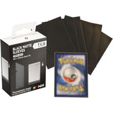 Protege-cartes - Konix - 100 pochettes - Matte Sleeves 66 x 91 mm pour compétition - Magic The Gathering, Pokémon - Noir