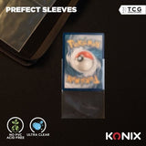 Protege-cartes - KONIX - Perfect Sleeves - 100 pochettes - Compatible Magic The Gathering, Pokémon -Transparent