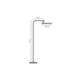 Colonne de douche avec mitigeur thermostatique - Edouard Rousseau - Hoop - Chrome - Douche de tete ronde - Douchette a main