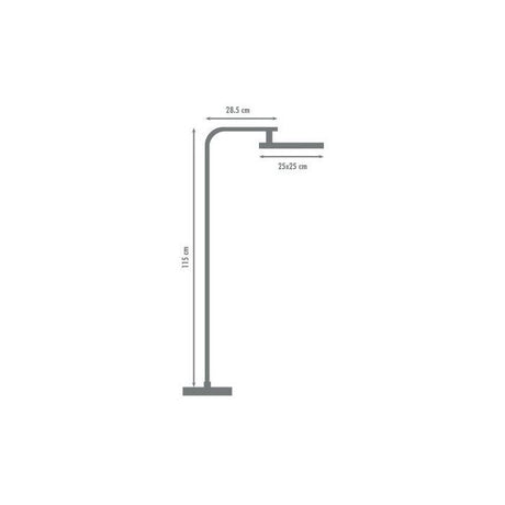 Colonne de douche avec mitigeur thermostatique - Edouard Rousseau - Hoop - Chrome - Douche de tete ronde - Douchette a main