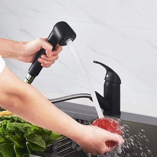 Mitigeur évier de cuisine - Noir mat - Bec orientable - Cartouche céramique Ø 40 mm - EDOUARD ROUSSEAU - Bago