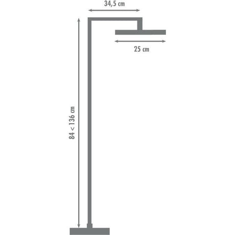 Colonne de douche thermostatique - EDOUARD ROUSSEAU - Grafito - Tete de douche orientable Ř 250 mm - Gris