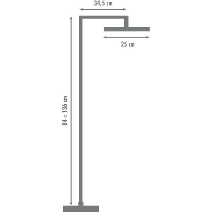 Colonne de douche thermostatique - EDOUARD ROUSSEAU - Grafito - Tete de douche orientable Ø 250 mm - Gris