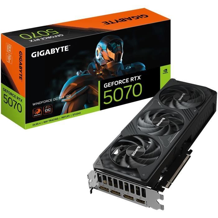 Carte graphique - GIGABYTE - GeForce RTX 5070 WINDFORCE OC SFF 12G