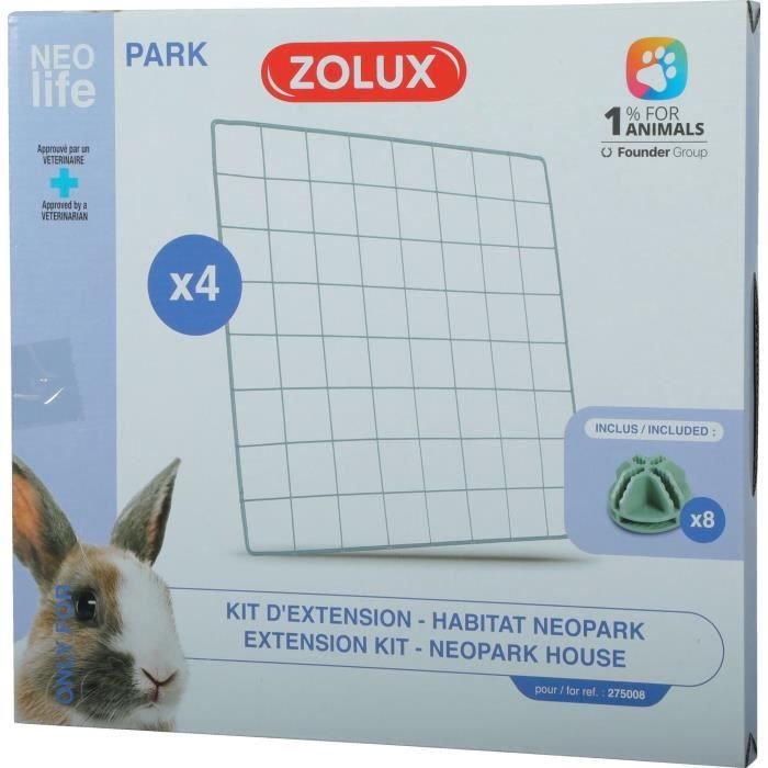 Kit extension pour enclos modulable - ZOLUX - Neo Park - Lapin - 4 grilles