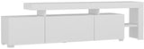 Meuble TV avec éclairage LED - BELIZ - Blanc - 192 x 53 x 37 cm