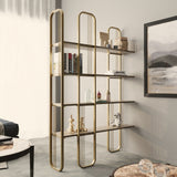 Bibliotheque baroque - SIERRA - 124 x 182 x 26 cm - Glam Jaune