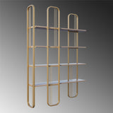 Bibliotheque baroque - SIERRA - 124 x 182 x 26 cm - Glam Jaune