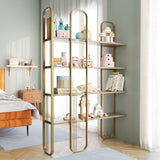 Bibliotheque baroque - SIERRA - 124 x 182 x 26 cm - Glam Jaune