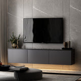 Meuble TV - NEON - Anthracite - 160 x 35 x 32 cm