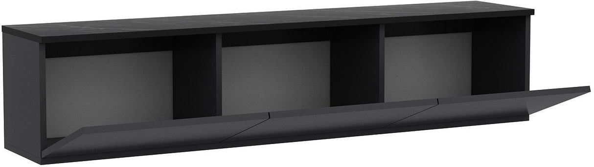 Meuble TV - NEON - Anthracite - 160 x 35 x 32 cm