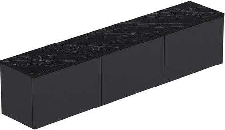 Meuble TV - NEON - Anthracite - 160 x 35 x 32 cm