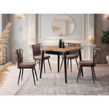 Table a manger - TOTEM - Extensible - Carré - 4 personnes - 80 x 75 x 80 cm - Pin atlantique