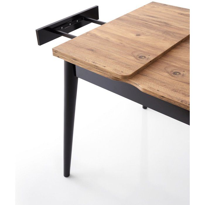 Table a manger - TOTEM - Extensible - Carré - 4 personnes - 80 x 75 x 80 cm - Pin atlantique