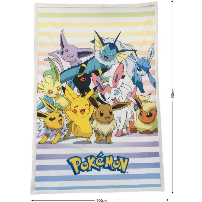 Couverture Sherpa - POKEMON - Evolutions - 100 x 150 cm