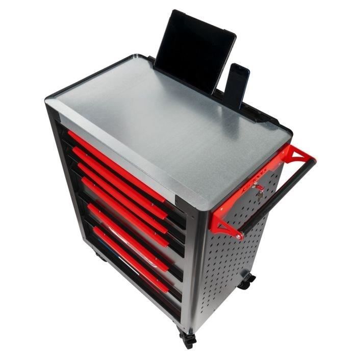 Servante d'atelier - Equipée - 6 tiroirs - KS Tools - 824.6134F - Noir - 264 outils - Fabriquée en France