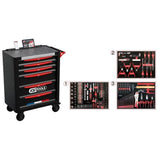 Servante d'atelier - Equipée - 6 tiroirs - KS Tools - 824.6134F - Noir - 264 outils - Fabriquée en France