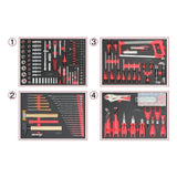 Servante d'atelier - Equipée - 6 tiroirs - KS Tools - 824.6536F - Noir - 265 outils - Fabriquée en France