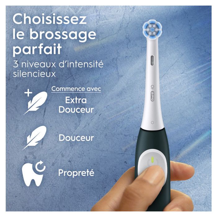 Brosse a dents électrique - ORAL-B - iO2 - Vert Foret - 3 modes de brossage - Minuteur 2 minutes