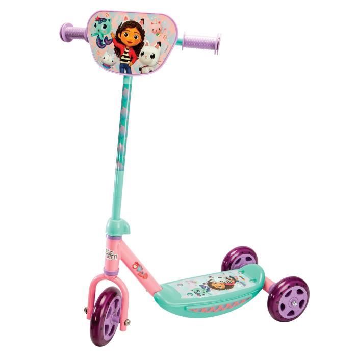 Trottinette 3 roues - SMOBY - Gabby et la Maison Magique - Métal - Hauteur réglable 67/70cm - Antidérapant