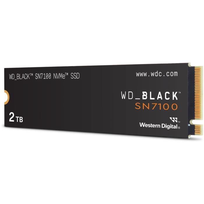 WESTERN DIGITAL - WDS200T4X0E - SSD Interne - Black - SN7100 - NVMe - 2 To - jusqu'a 7?250 Mo/s en lecture