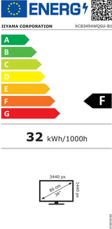 Ecran PC incurvé - IIYAMA - 34 - 120Hz - Dalle VA - 0,4ms - PROLITE