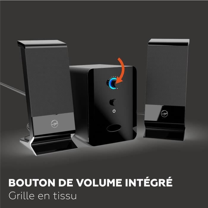 Enceinte 2.1 - MOBILITY - ML314006 - Noir - 2 haut-parleurs - 5W de puissance