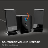 Enceinte 2.1 - MOBILITY - ML314006 - Noir - 2 haut-parleurs - 5W de puissance